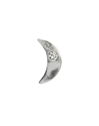 Petit Bella Moon Single Ørering - Sølvfarvet 